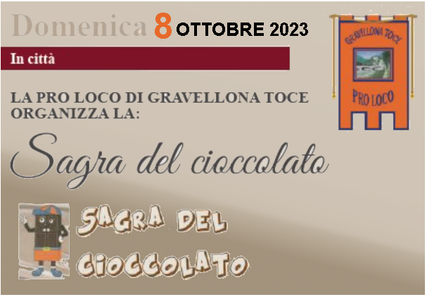 Sagra del cioccolato Gravellona toce 2023